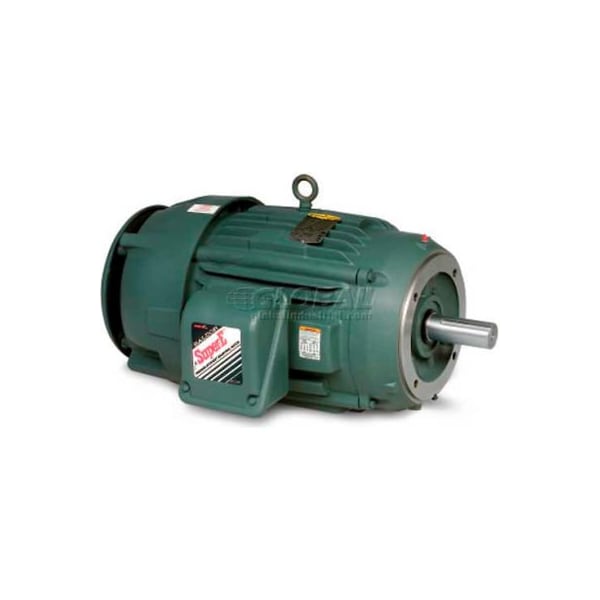 Baldor-Reliance Severe Duty Motor, 3 PH, 1 HP, 208-230/460 V, 1765 RPM, TEFC, 56C Frame